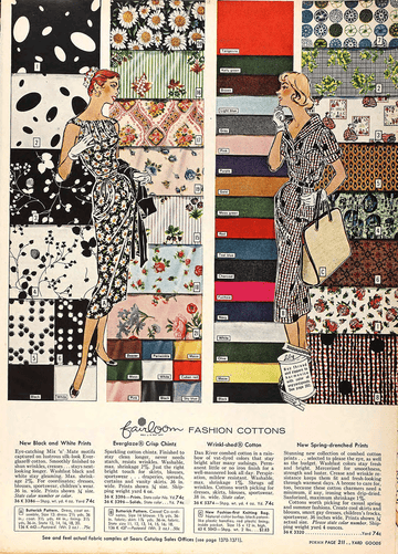 1950s Daisy Print Polished Cotton